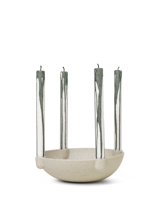 Bowl keramikk lysestake | Stor