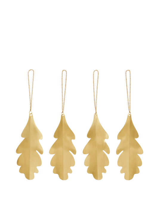 Eikeblad ornamenter | Sett med 4