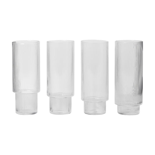 Ripple Long Drink glass | sett med 4