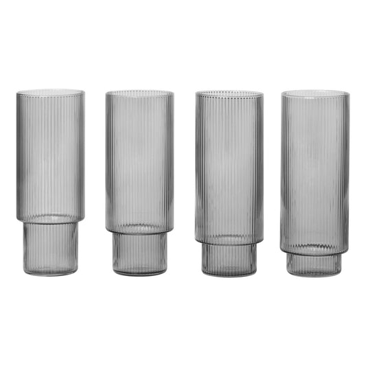 Ripple Long Drink glass | sett med 4