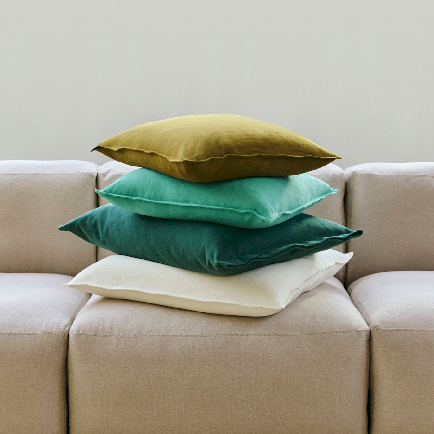 Putetrekk i lin | Emerald grønn