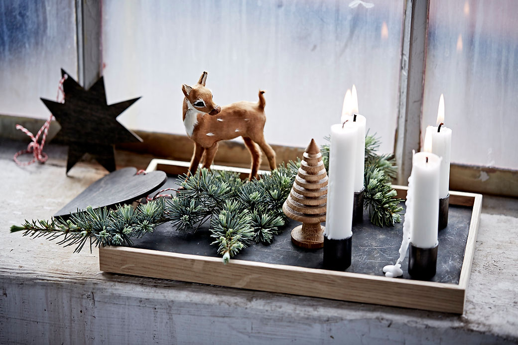 Candle Tray Eik | Svart