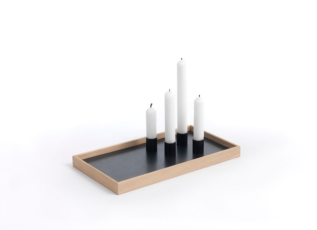 Candle Tray Eik | Svart